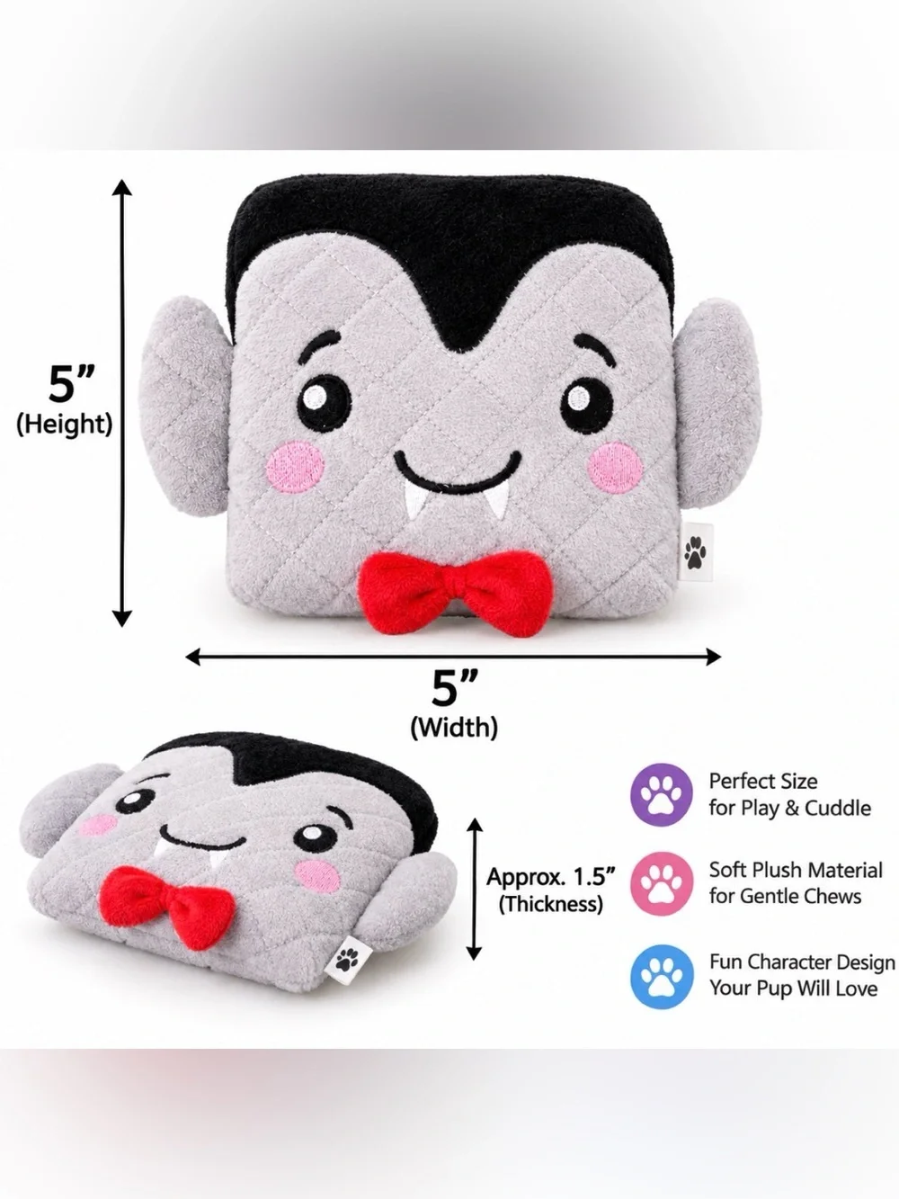 Vampire Plush Dog Toy